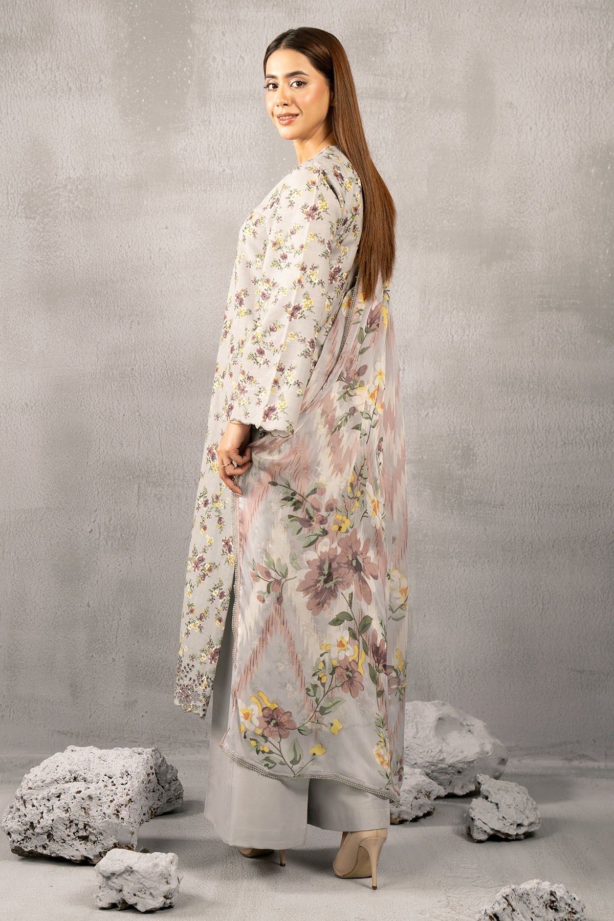 Kayseria | Winter Khaddar 24 | C6064 S Gray Slub Khaddar