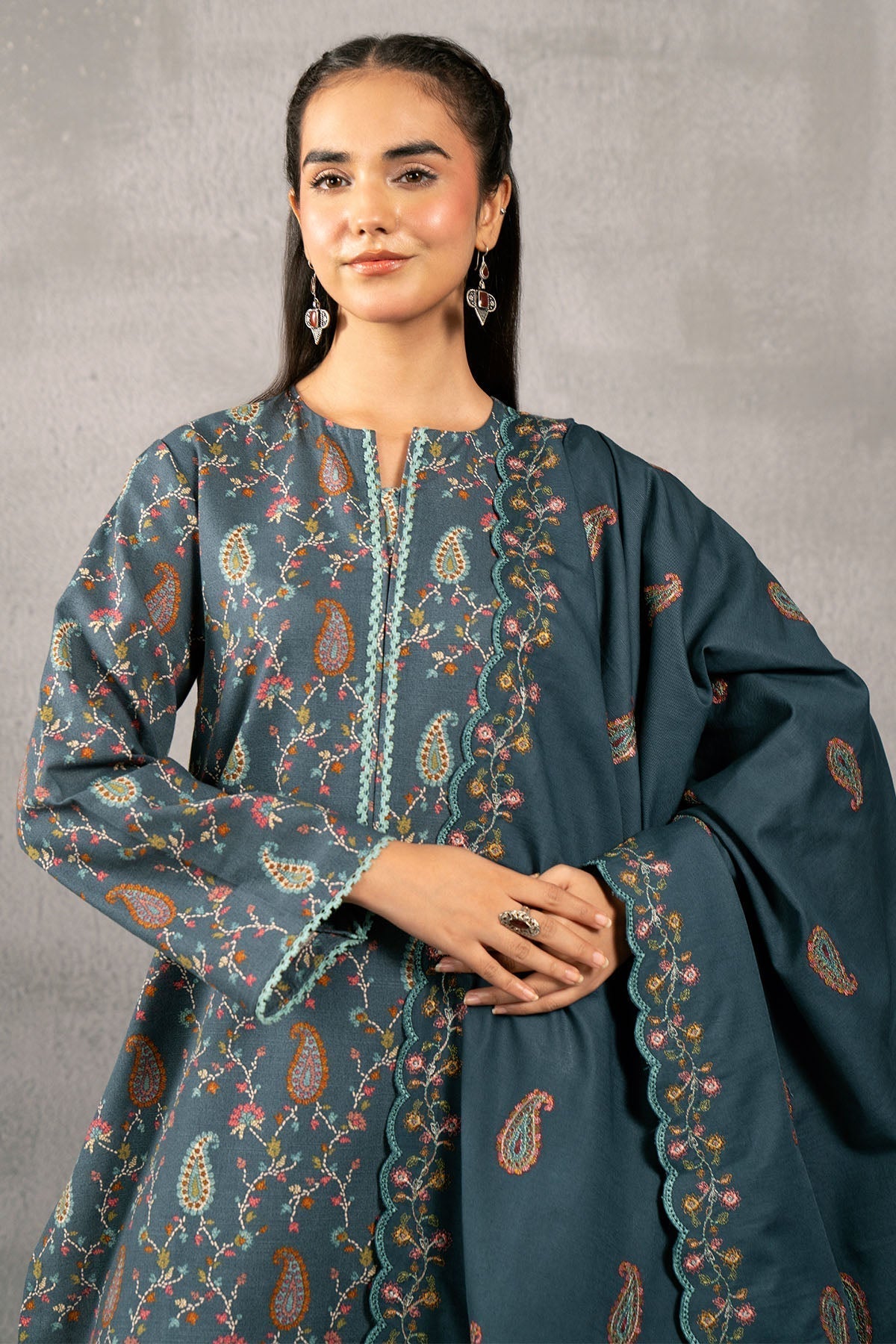 Kayseria | Winter Khaddar 24 | C6069-1 M Gray Slub Khaddar