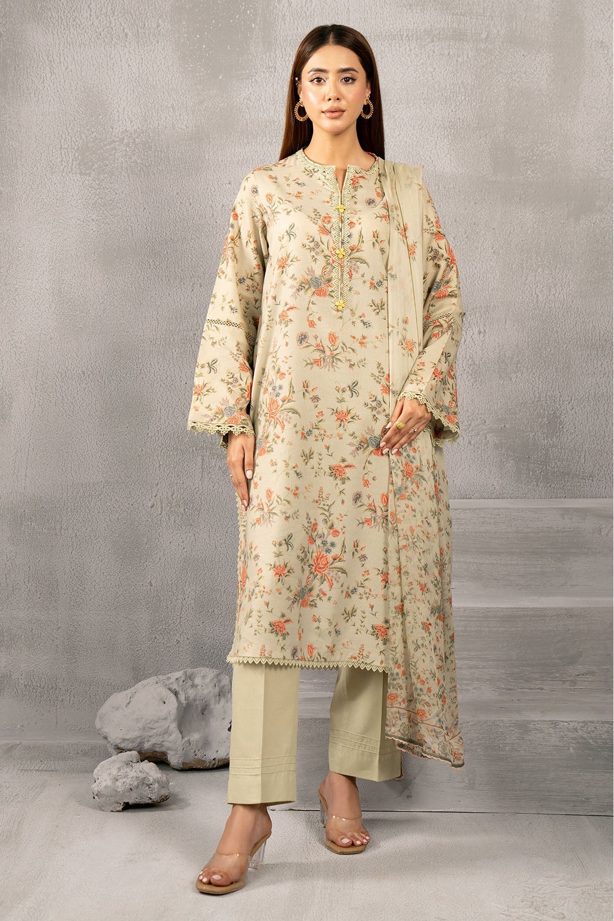 Kayseria | Winter Khaddar 24 | C6078 XS Sand Viscose Karandi