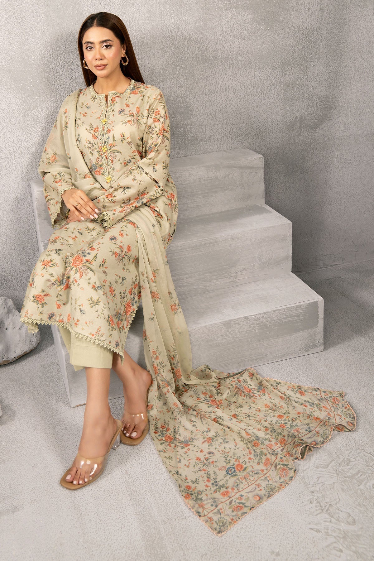 Kayseria | Winter Khaddar 24 | C6078 XL Sand Viscose Karandi