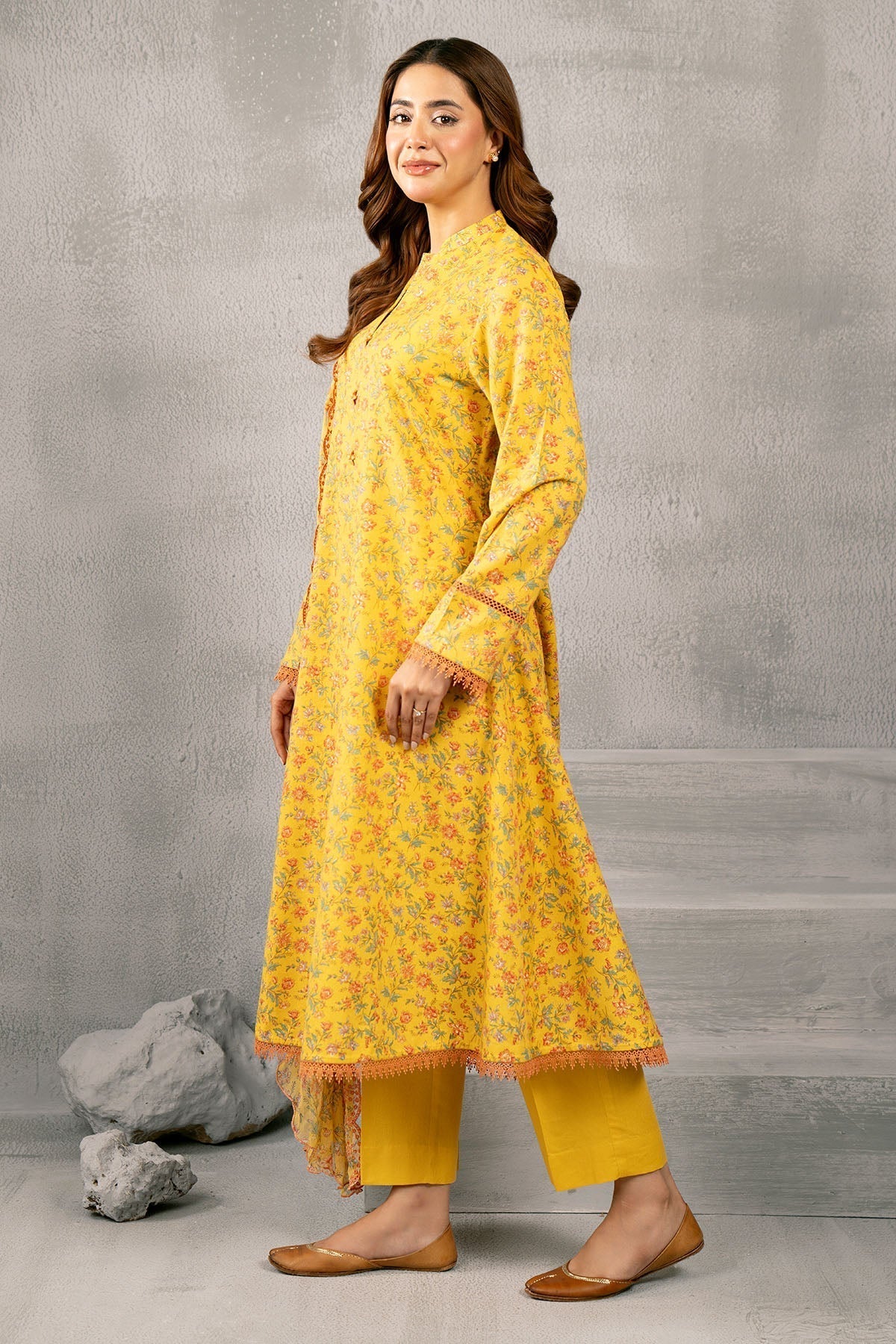Kayseria | Winter Khaddar 24 | C6079-1 M Yellow Viscose Karandi