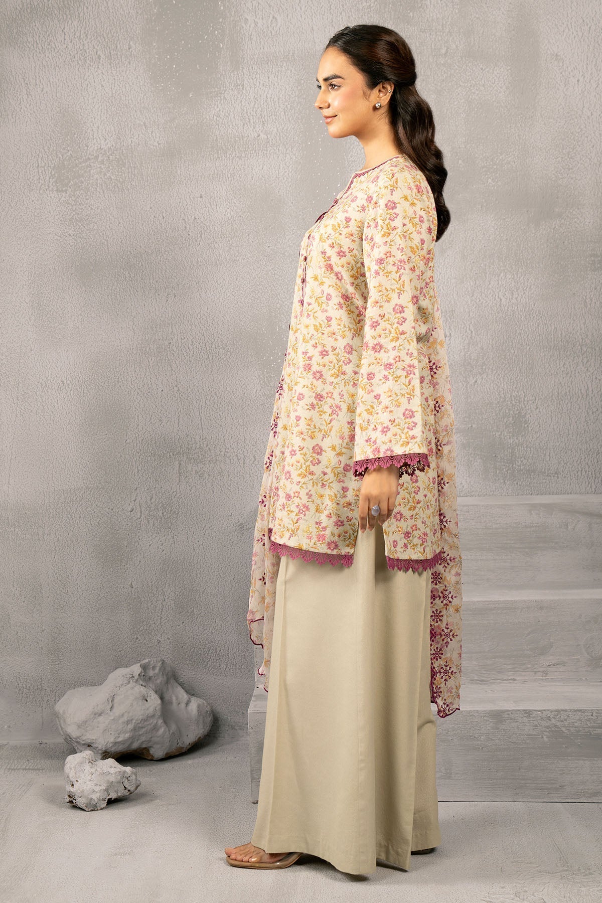 Kayseria | Winter Khaddar 24 | C6079-2 XL Beige Viscose Karandi
