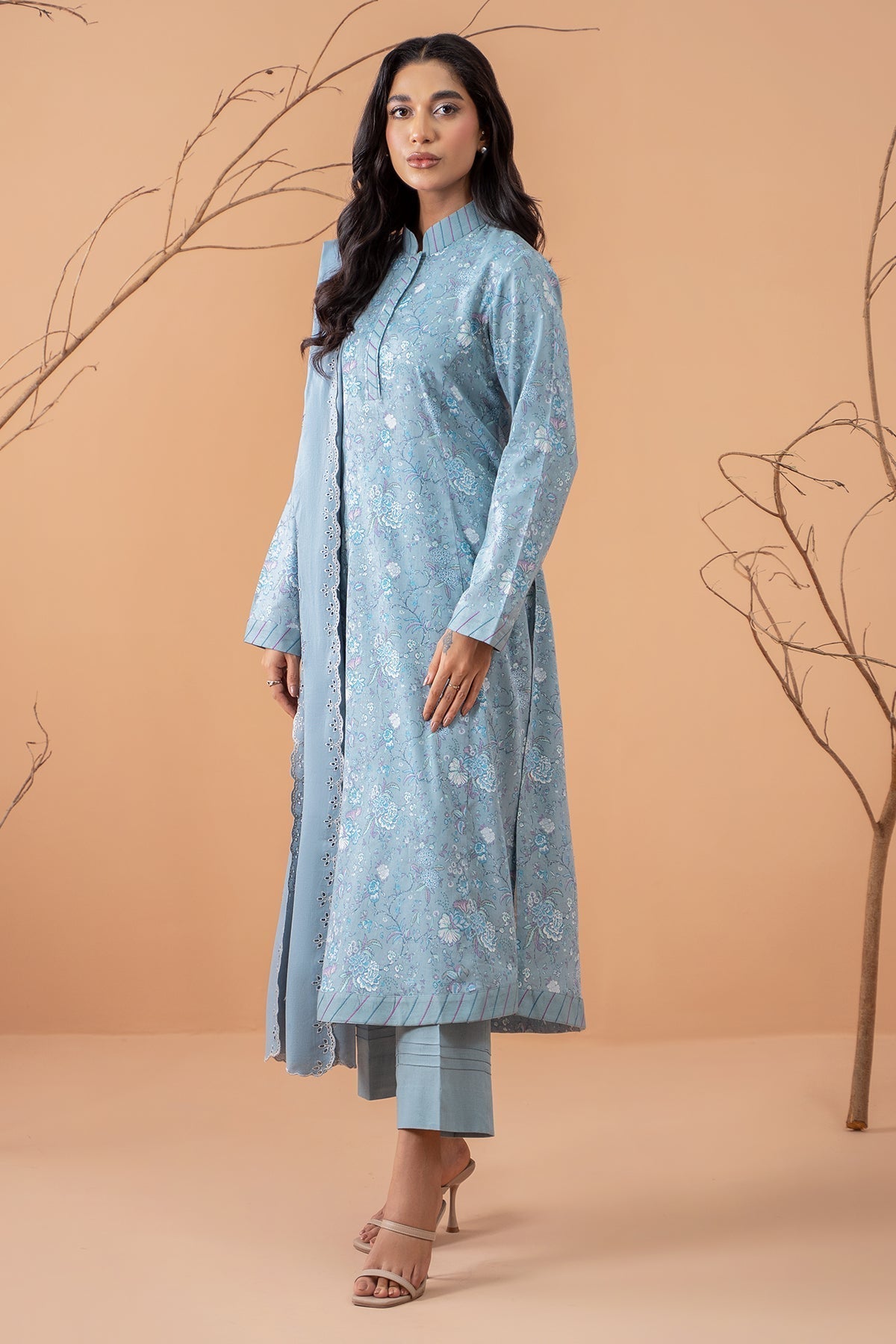 Kayseria | Winter Khaddar 24 | C6049-1 XS Sky Blue Khaddar