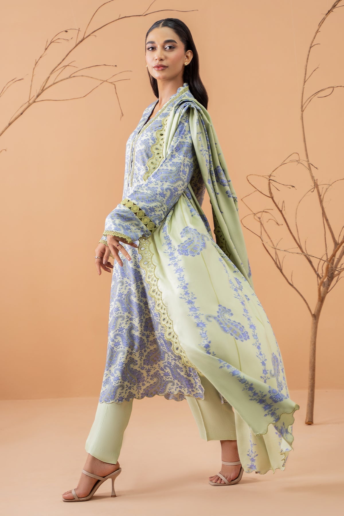 Kayseria | Winter Khaddar 24 | C6072-2 XL Sky Blue Linen