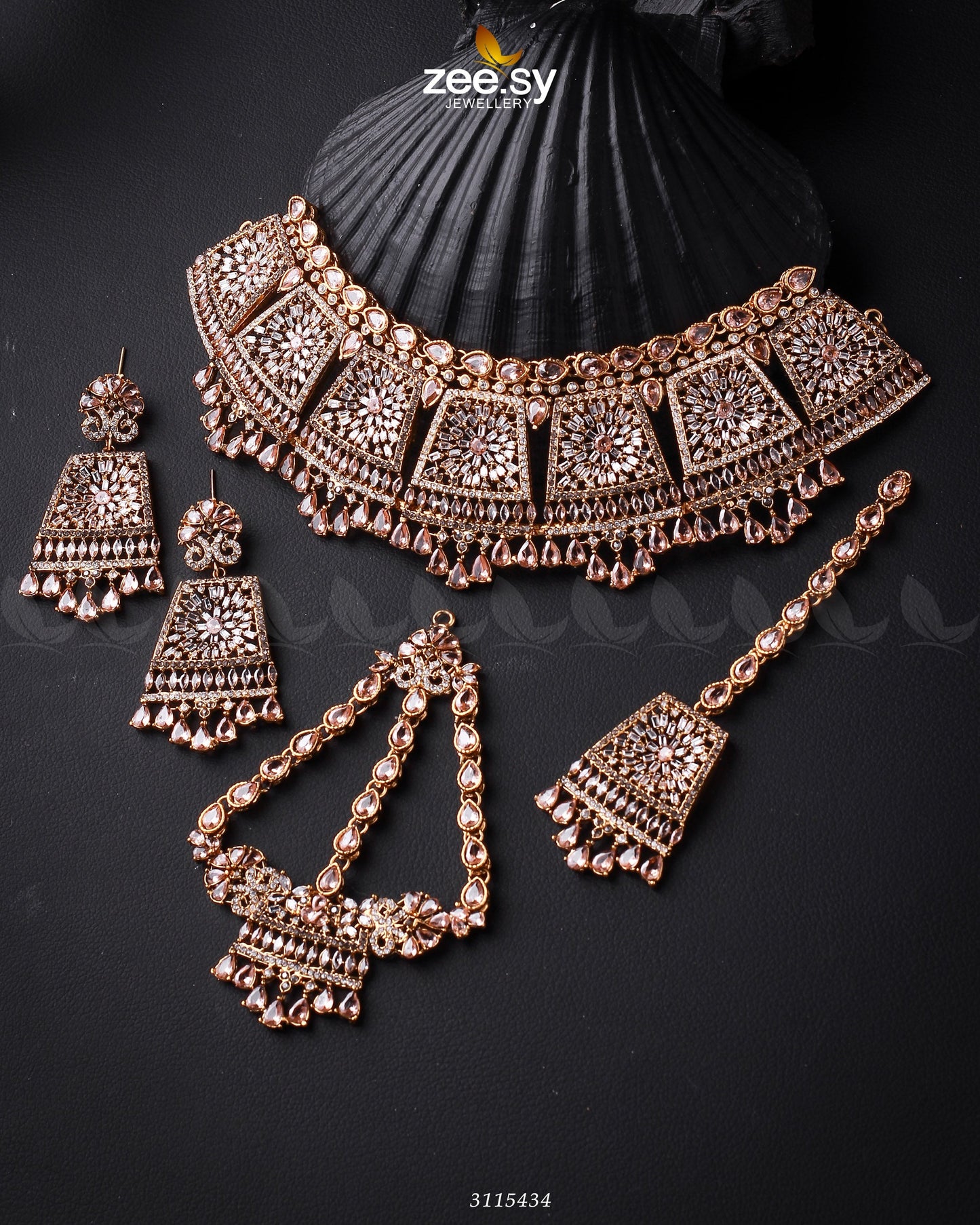 Royal Bridal Set Golden Champagne