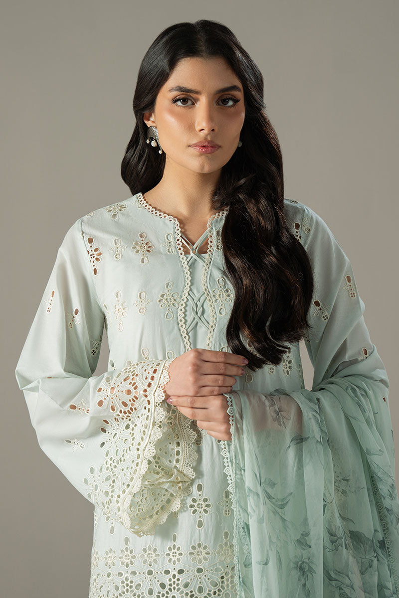 Cross Stitch | Chikankari Lawn 25 | BLUE AURA M Mint Lawn
