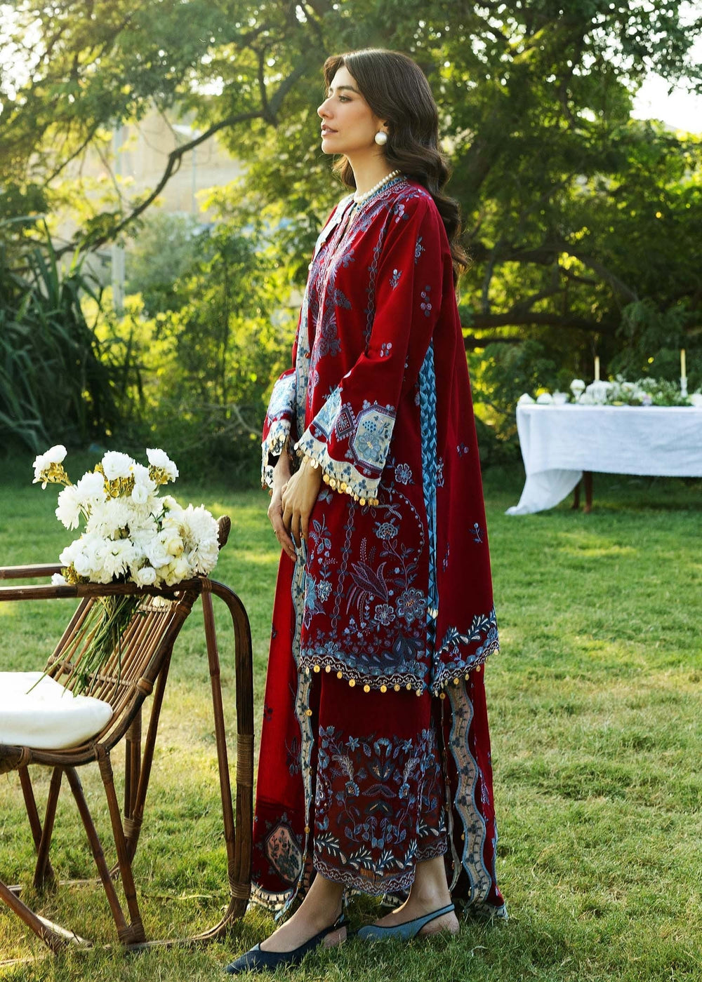 Sadaf Fawad Khan | Siraa Lawn 25 | KOI - A L Lawn Blood Red