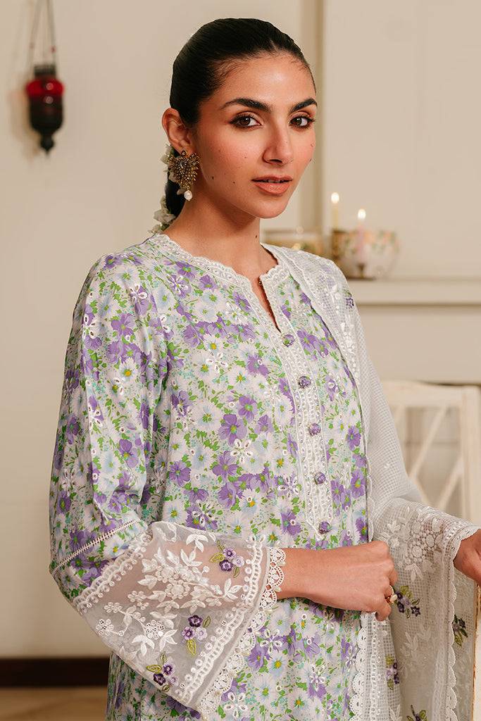 Cross Stitch | Eid Lawn 24 | LAVENDER STRETCH - Pakistani Designer Dress - by Cross Stitch | Type: Luxury - 100% Original at Saira Sultan