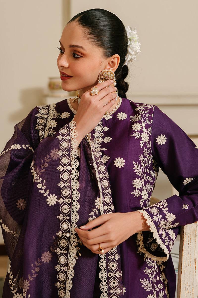 Cross Stitch | Eid Lawn 24 | PLUM GRAIN - Pakistani Designer Dress - by Cross Stitch | Type: Luxury - 100% Original at Saira Sultan