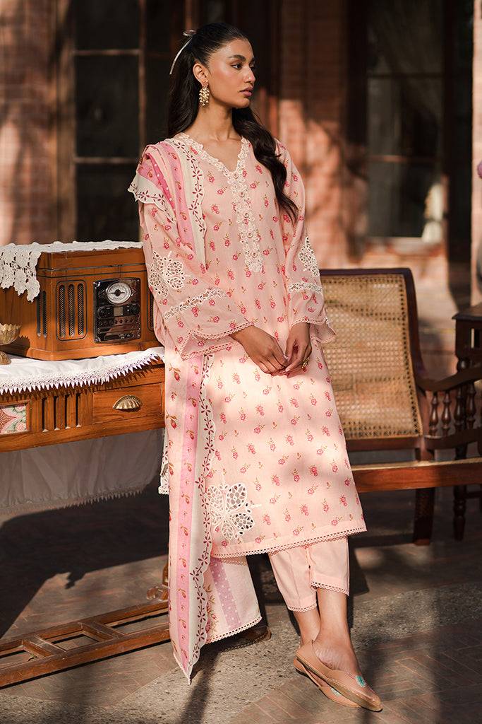 Cross Stitch | Eid Lawn 24 | PEACH GLAM - Pakistani Designer Dress - by Cross Stitch | Type: Luxury - 100% Original at Saira Sultan