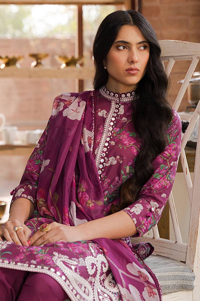 Cross Stitch | Eid Lawn 24 | IRIS MAUVE - Pakistani Designer Dress - by Cross Stitch | Type: Luxury - 100% Original at Saira Sultan