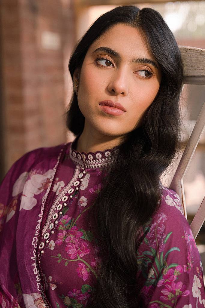 Cross Stitch | Eid Lawn 24 | IRIS MAUVE - Pakistani Designer Dress - by Cross Stitch | Type: Luxury - 100% Original at Saira Sultan