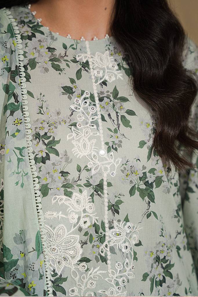 Cross Stitch | Eid Lawn 24 | SAGE SILT - Pakistani Designer Dress - by Cross Stitch | Type: Luxury - 100% Original at Saira Sultan