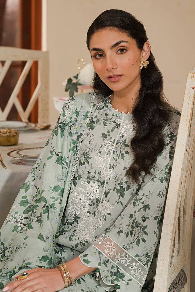 Cross Stitch | Eid Lawn 24 | SAGE SILT - Pakistani Designer Dress - by Cross Stitch | Type: Luxury - 100% Original at Saira Sultan