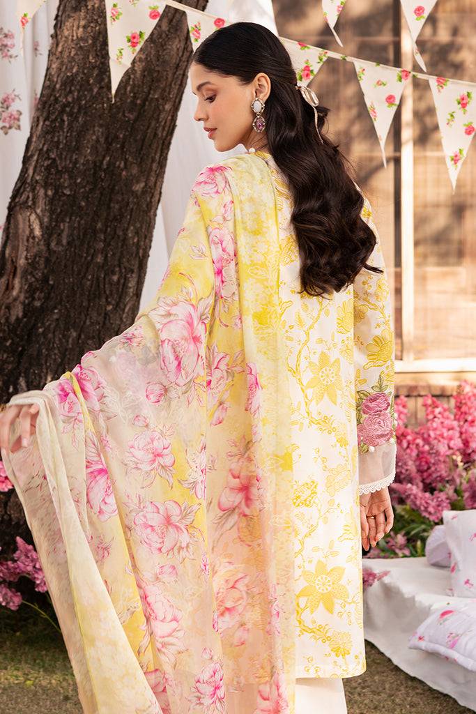 Cross Stitch | Eid Lawn 24 | IVORY GARLAND - Pakistani Designer Dress - by Cross Stitch | Type: Luxury - 100% Original at Saira Sultan