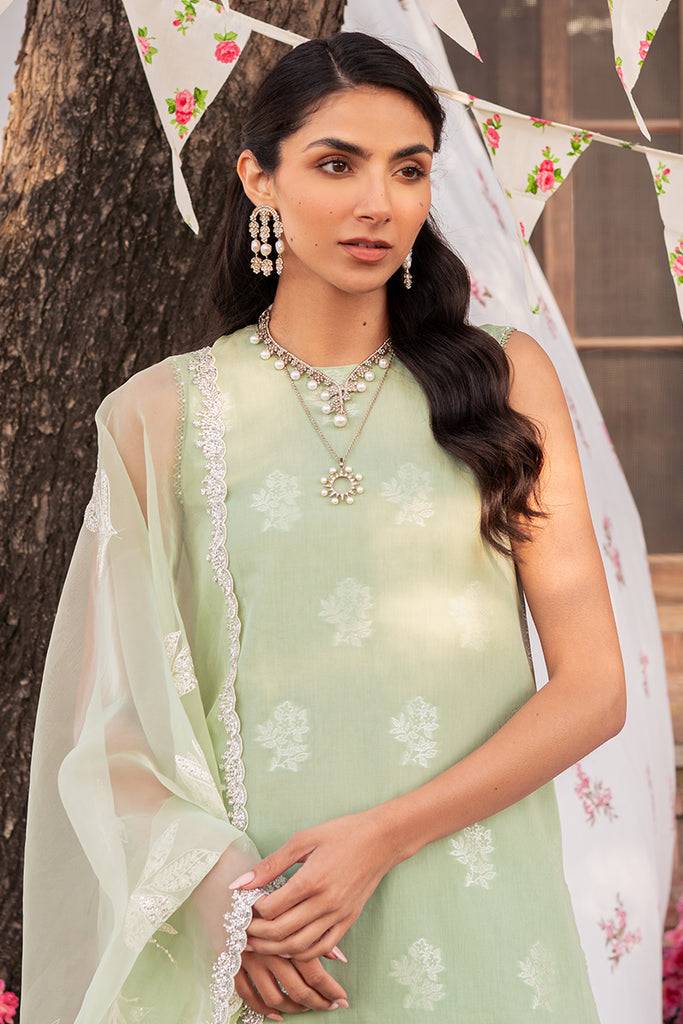 Cross Stitch | Eid Lawn 24 | CELADON SPRUCE - Pakistani Designer Dress - by Cross Stitch | Type: Luxury - 100% Original at Saira Sultan
