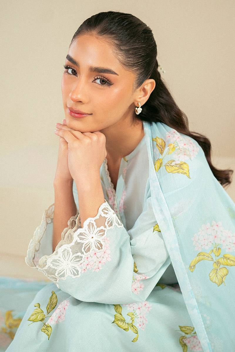 Cross Stitch | Daily Lawn 24 | DIM GRAY-3 PIECE LAWN SUIT - Pakistani Designer Dress - by Cross Stitch | Type: Casuals - 100% Original at Saira Sultan