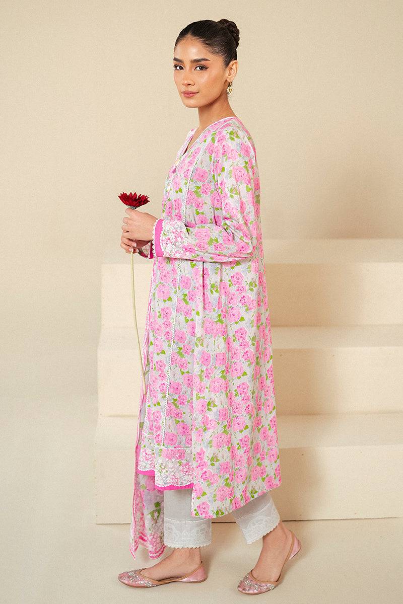 Cross Stitch | Daily Lawn 24 | FLORAL WIND-3 PIECE LAWN SUIT - Pakistani Designer Dress - by Cross Stitch | Type: Casuals - 100% Original at Saira Sultan