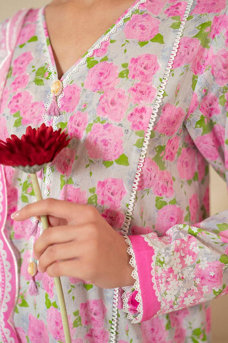 Cross Stitch | Daily Lawn 24 | FLORAL WIND-3 PIECE LAWN SUIT - Pakistani Designer Dress - by Cross Stitch | Type: Casuals - 100% Original at Saira Sultan