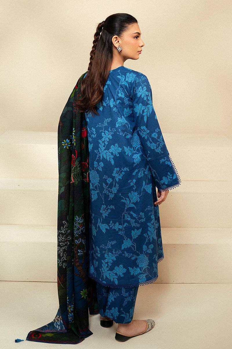 Cross Stitch | Daily Lawn 24 | TEAL OAKLEY-3 PIECE LAWN SUIT - Pakistani Designer Dress - by Cross Stitch | Type: Casuals - 100% Original at Saira Sultan