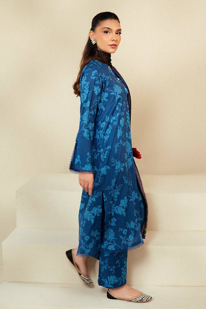 Cross Stitch | Daily Lawn 24 | TEAL OAKLEY-3 PIECE LAWN SUIT - Pakistani Designer Dress - by Cross Stitch | Type: Casuals - 100% Original at Saira Sultan