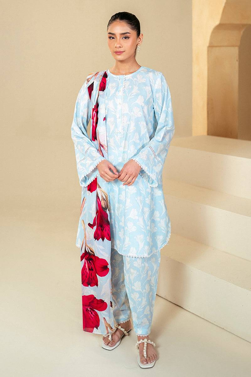 Cross Stitch | Daily Lawn 24 | TULIP GLAM-3 PIECE LAWN SUIT - Pakistani Designer Dress - by Cross Stitch | Type: Casuals - 100% Original at Saira Sultan