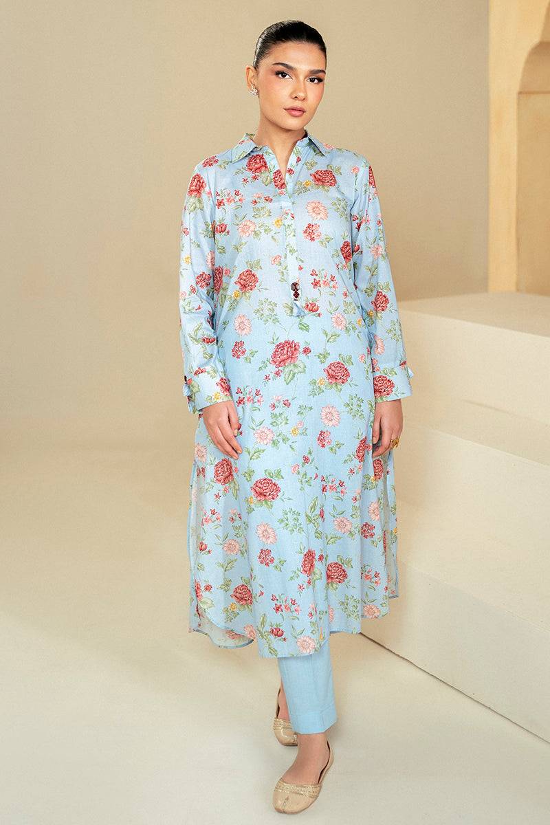 Cross Stitch | Daily Lawn 24 | CHAMBRAY DREAM-2 PIECE LAWN SUIT - Pakistani Designer Dress - by Cross Stitch | Type: Casuals - 100% Original at Saira Sultan