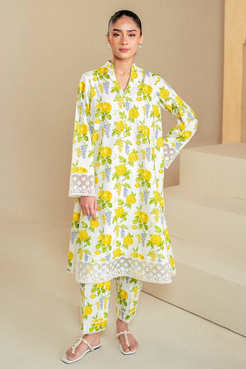 Cross Stitch | Daily Lawn 24 | SOFT HYDRANGEA-2 PIECE LAWN SUIT - Pakistani Designer Dress - by Cross Stitch | Type: Casuals - 100% Original at Saira Sultan