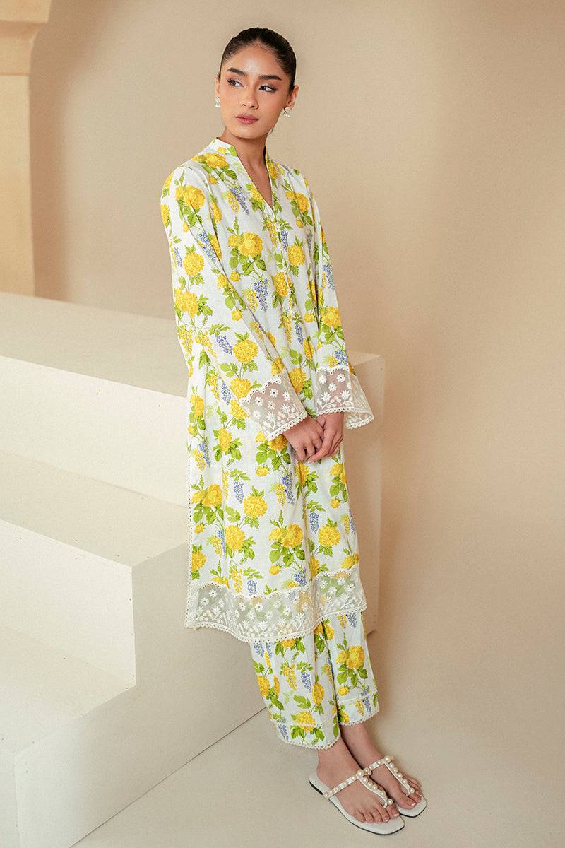 Cross Stitch | Daily Lawn 24 | SOFT HYDRANGEA-2 PIECE LAWN SUIT - Pakistani Designer Dress - by Cross Stitch | Type: Casuals - 100% Original at Saira Sultan