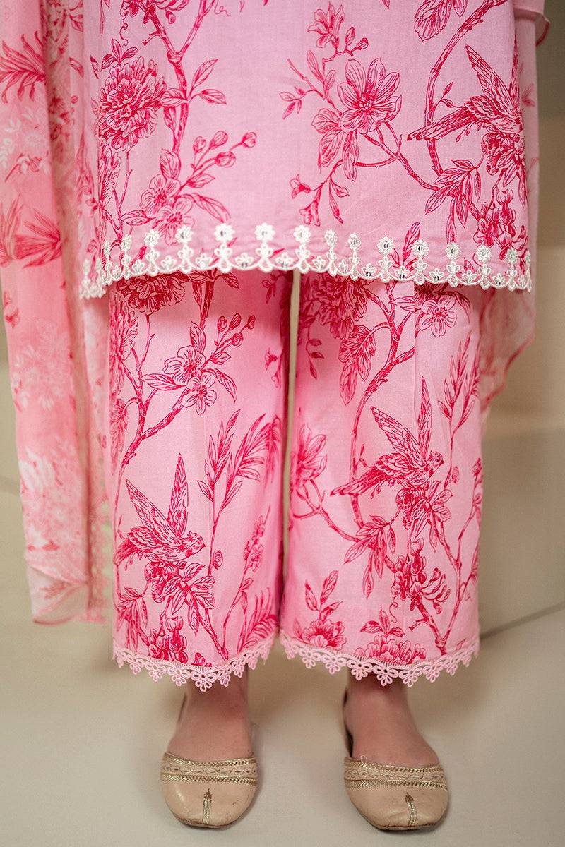 Cross Stitch | Daily Lawn 24 | SHADED PINK-3 PIECE LAWN SUIT - Pakistani Designer Dress - by Cross Stitch | Type: Casuals - 100% Original at Saira Sultan