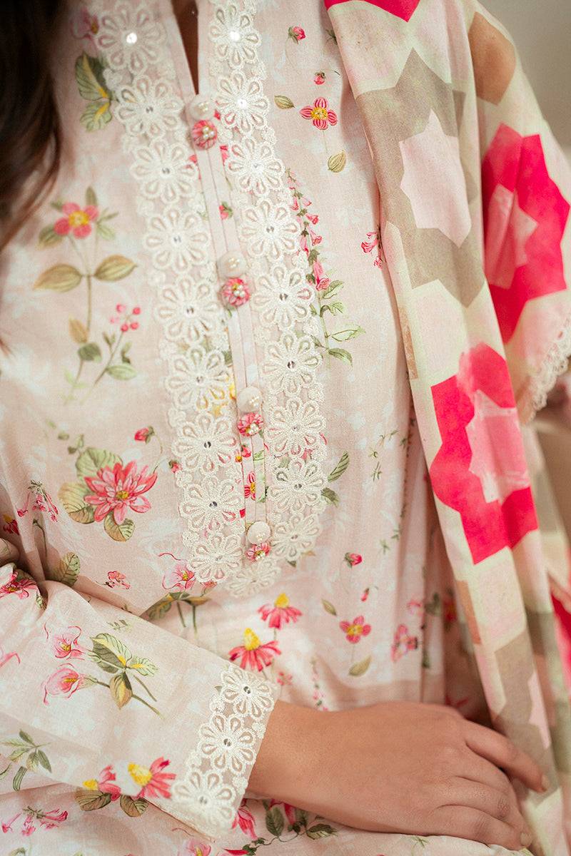 Cross Stitch | Daily Lawn 24 | CRYSTAL AURA-3 PIECE LAWN SUIT - Pakistani Designer Dress - by Cross Stitch | Type: Casuals - 100% Original at Saira Sultan