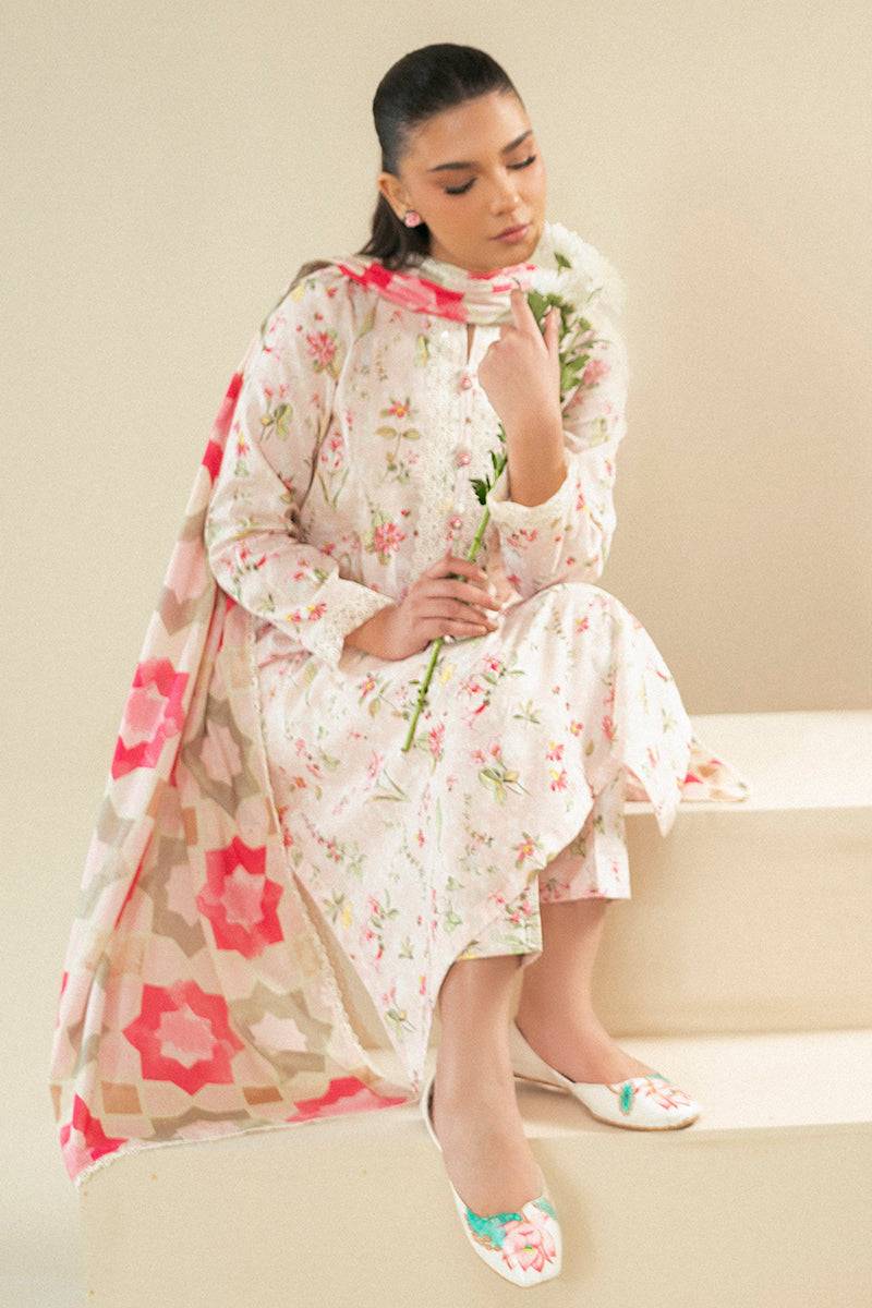 Cross Stitch | Daily Lawn 24 | CRYSTAL AURA-3 PIECE LAWN SUIT - Pakistani Designer Dress - by Cross Stitch | Type: Casuals - 100% Original at Saira Sultan