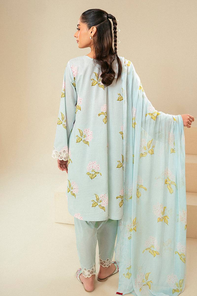 Cross Stitch | Daily Lawn 24 | DIM GRAY-3 PIECE LAWN SUIT - Pakistani Designer Dress - by Cross Stitch | Type: Casuals - 100% Original at Saira Sultan