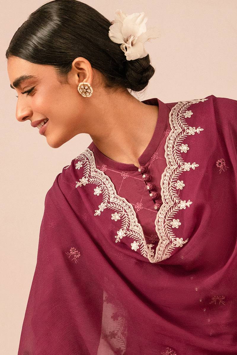 Cross Stitch | Mahiri Embroidered Collection 24 | VIOLET QUARTZ - Pakistani Designer Dress - by Cross Stitch | Type: Luxury - 100% Original at Saira Sultan