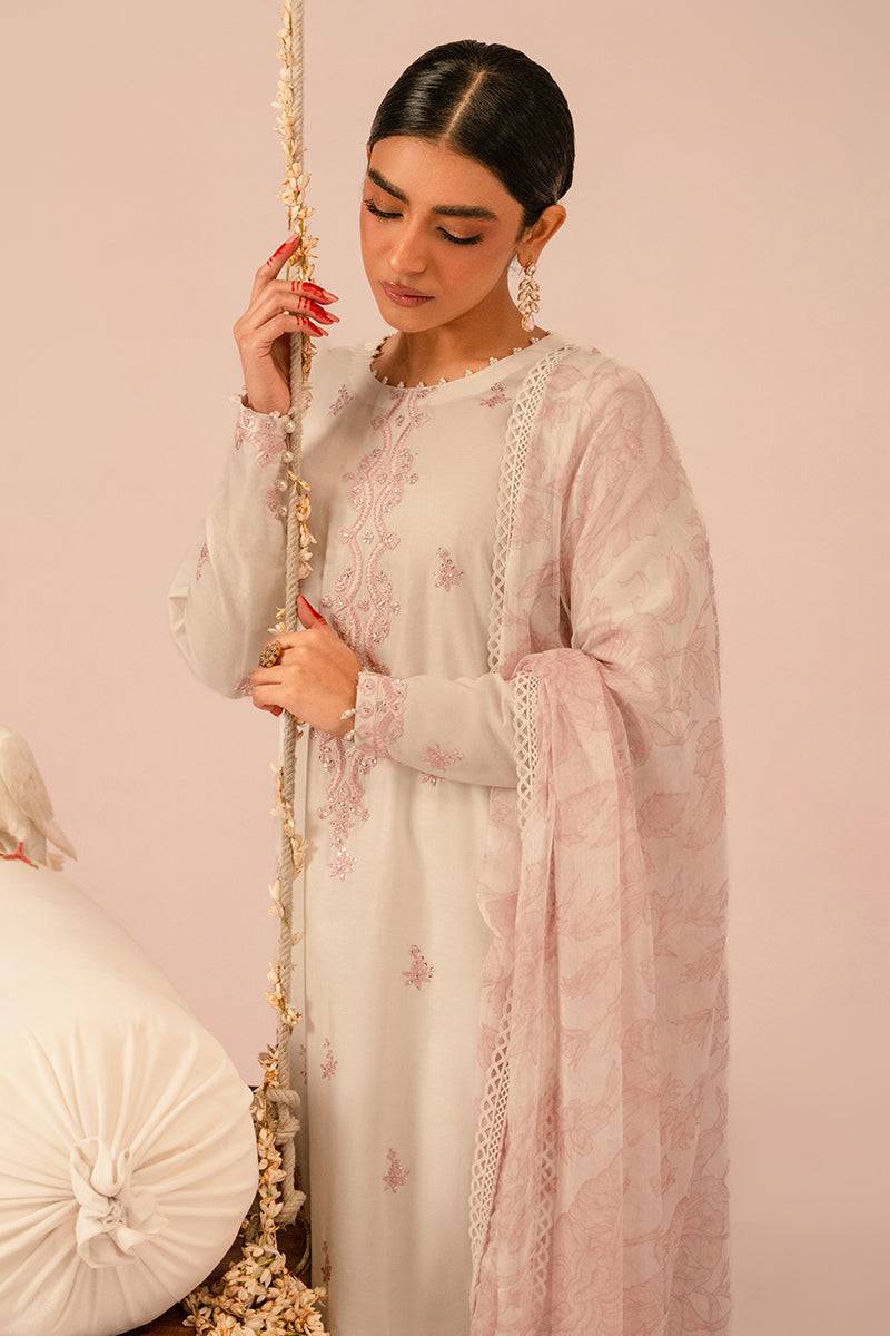 Cross Stitch | Mahiri Embroidered Collection 24 | Ivory Cream - Pakistani Designer Dress - by Cross Stitch | Type: Luxury - 100% Original at Saira Sultan