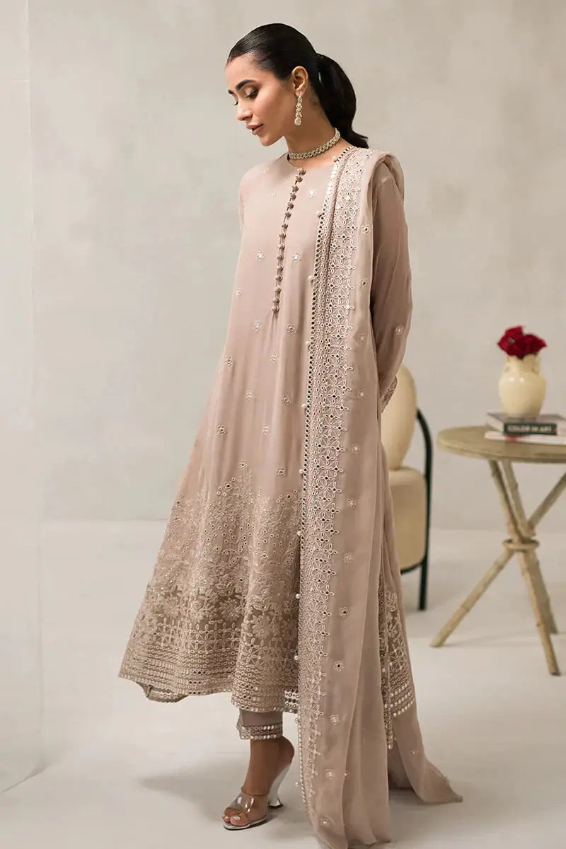 Cross Stitch | Luxe Atelier 24 | Maple Brown - Pakistani Designer Dress - by Cross Stitch | Type: Luxury - 100% Original at Saira Sultan