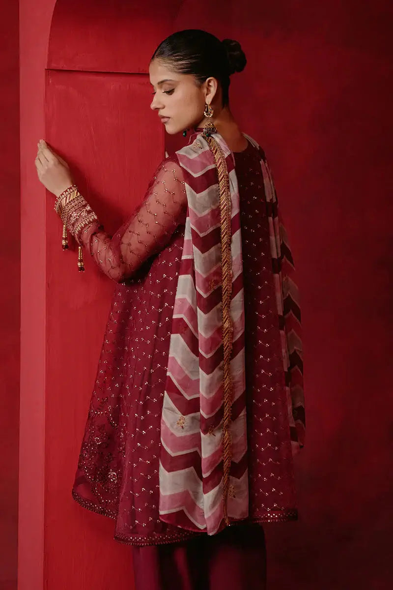 Cross Stitch | Luxe Atelier 24 | Red Ochre - Pakistani Designer Dress - by Cross Stitch | Type: Luxury - 100% Original at Saira Sultan