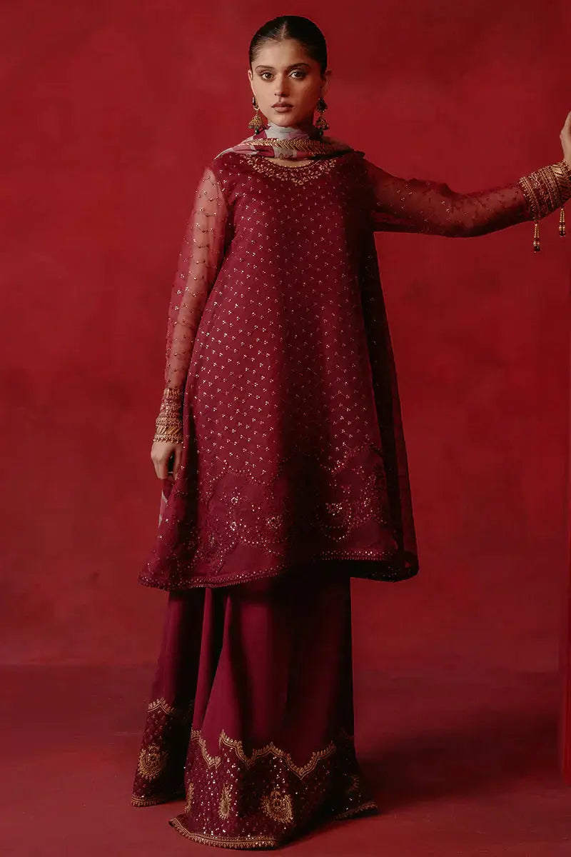 Cross Stitch | Luxe Atelier 24 | Red Ochre - Pakistani Designer Dress - by Cross Stitch | Type: Luxury - 100% Original at Saira Sultan