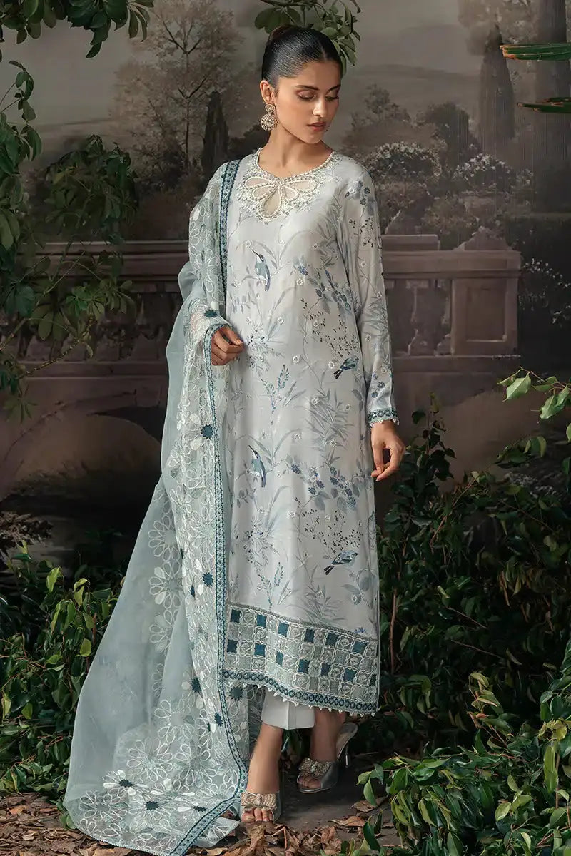 Cross Stitch | Luxe Atelier 23 | MEDALLION TEAL - Pakistani Designer Dress - by Cross Stitch | Type: Formal - 100% Original at Saira Sultan