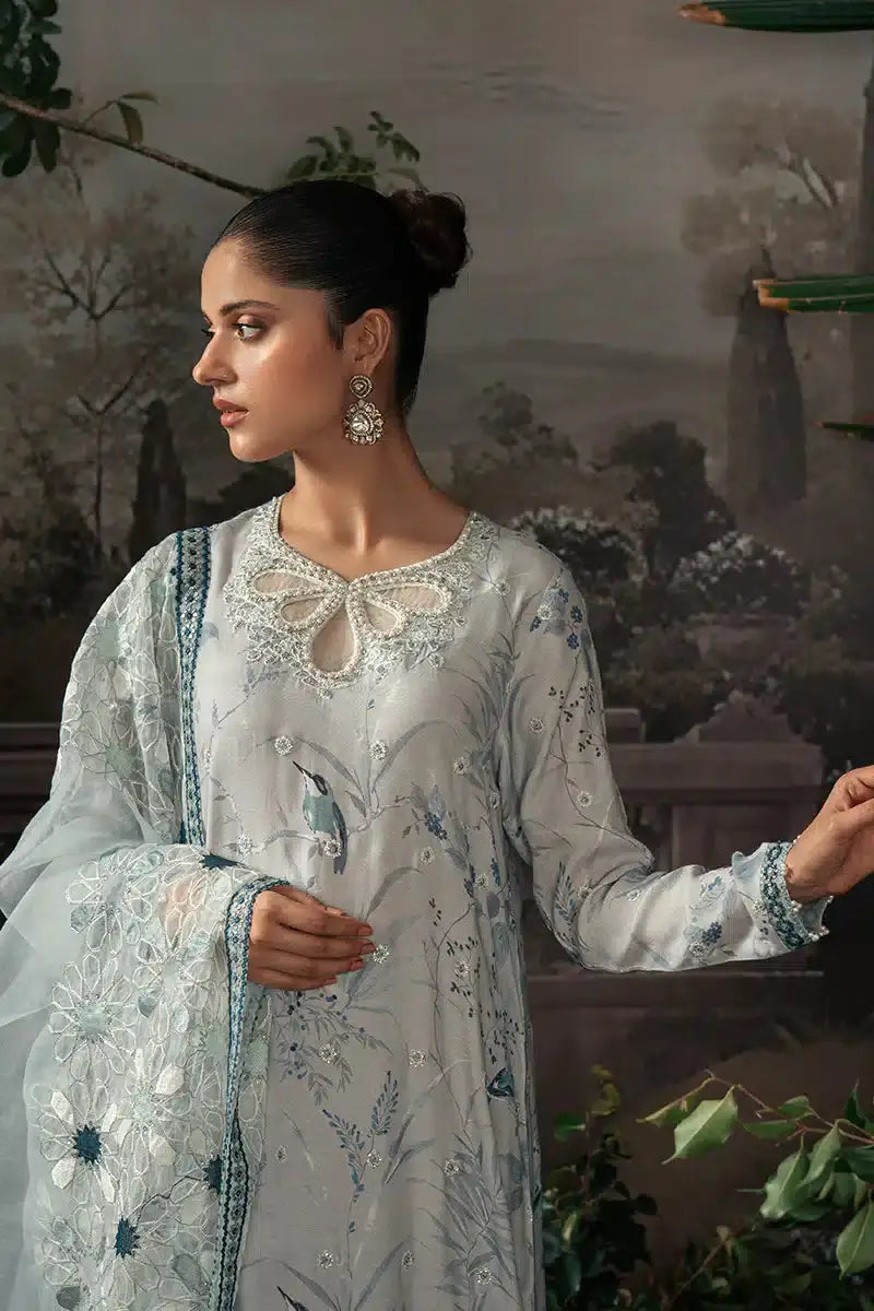 Cross Stitch | Luxe Atelier 23 | MEDALLION TEAL - Pakistani Designer Dress - by Cross Stitch | Type: Formal - 100% Original at Saira Sultan