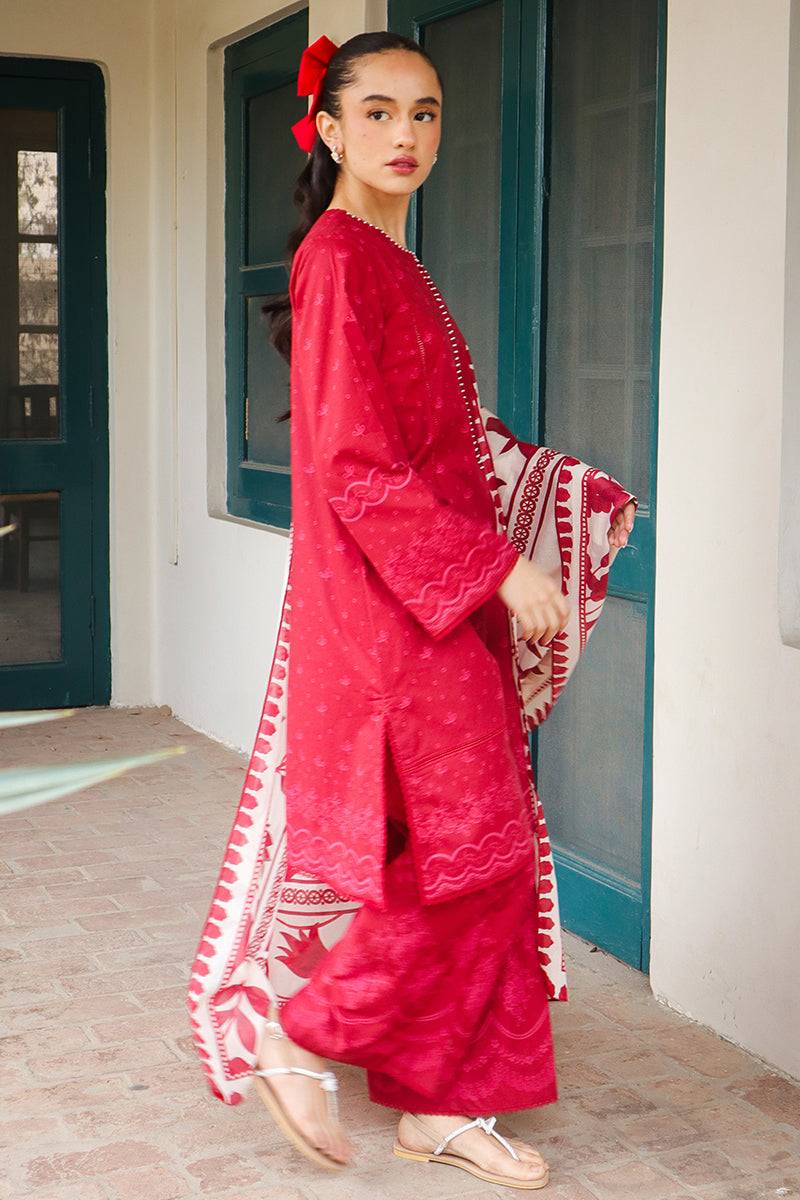 Cross Stitch | Printed Lawn | SCARLET SAGE - Pakistani Designer Dress - by Cross Stitch | Type: Luxury - 100% Original at Saira Sultan