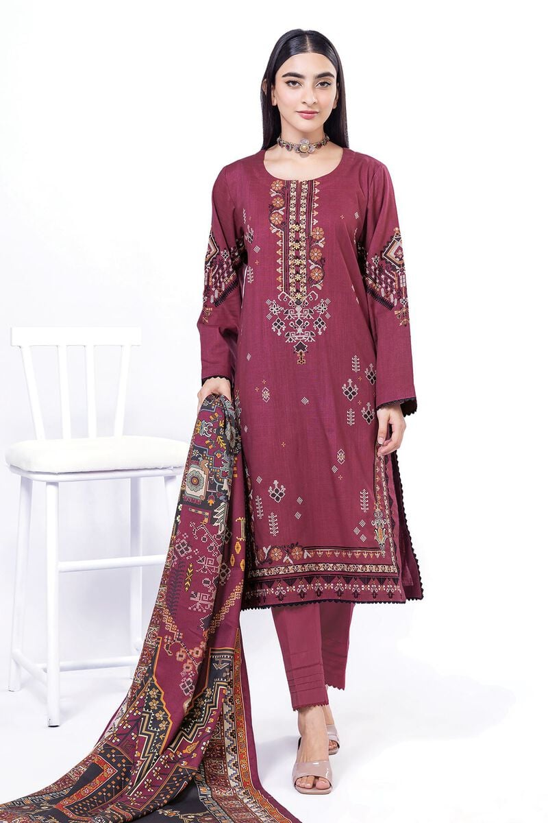 Khaadi | My Winter Mood | DCH02 XS Wine Cross Stitch