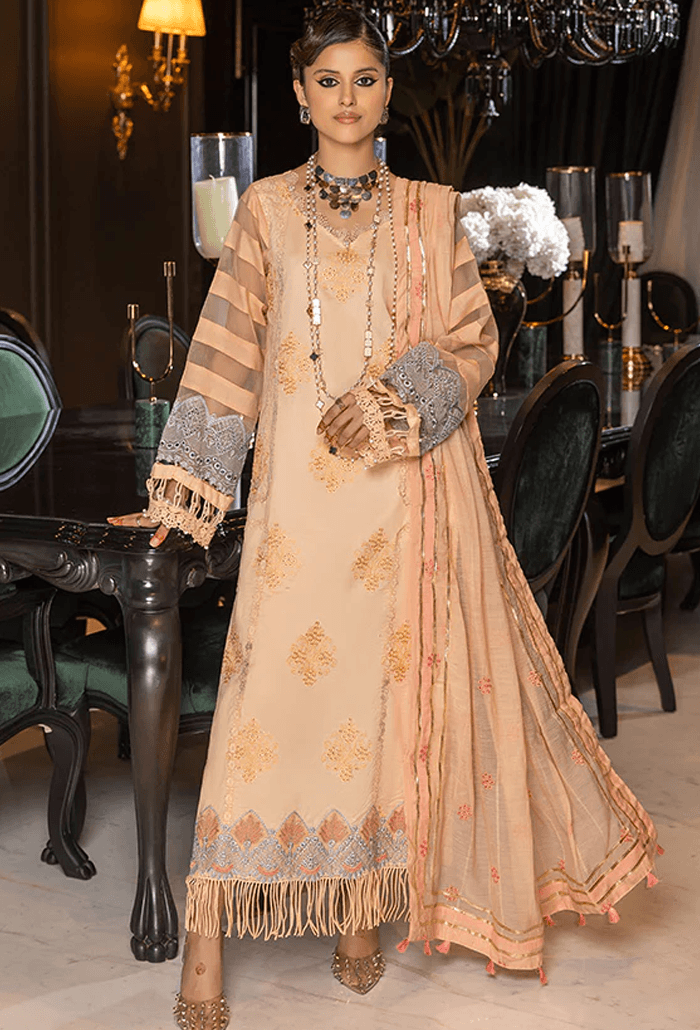 Humdum | Charlotte Chikankari Lawn | D10 - Pakistani Designer Dress - by HumDum | Type: Luxury - 100% Original at Saira Sultan