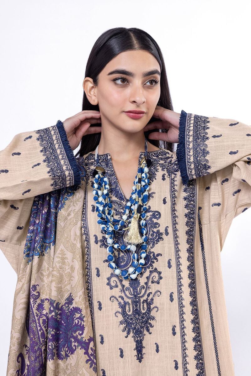 Khaadi | My Winter Mood | DK13 L Beige Khaddar
