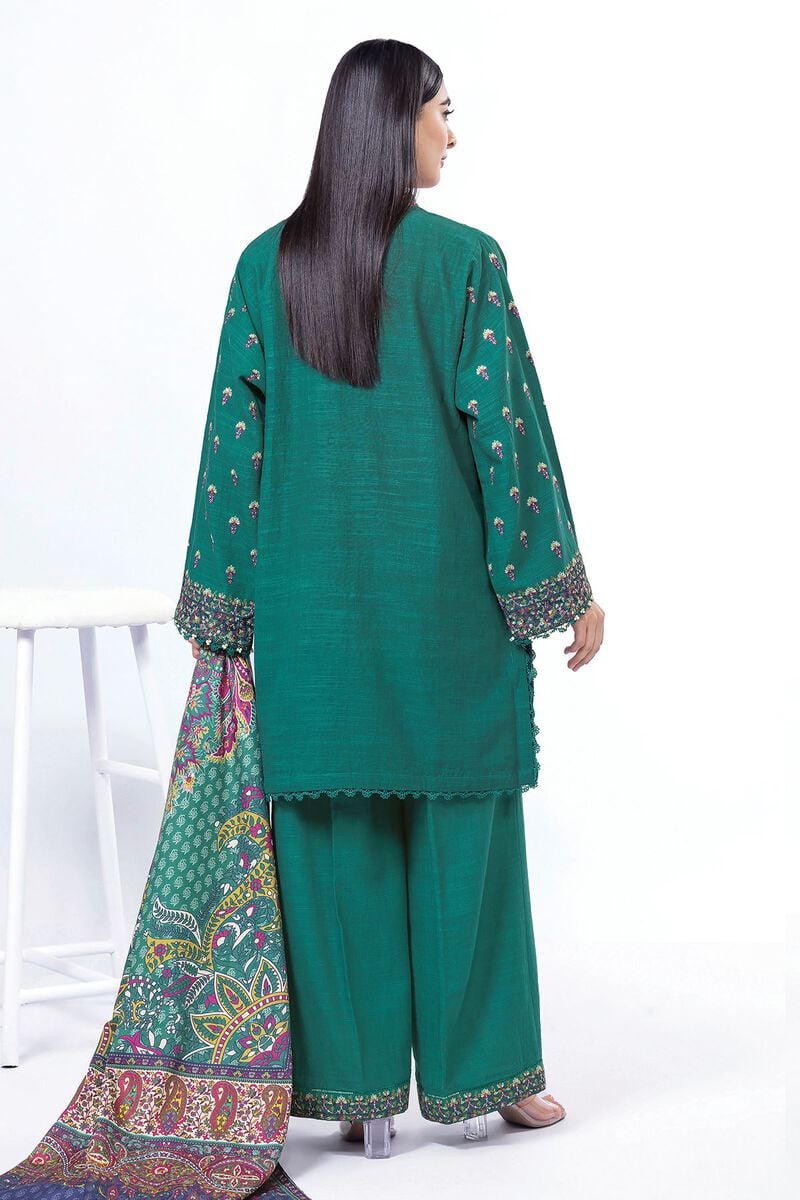 Khaadi | My Winter Mood | DK14P S Emerald Green Khaddar