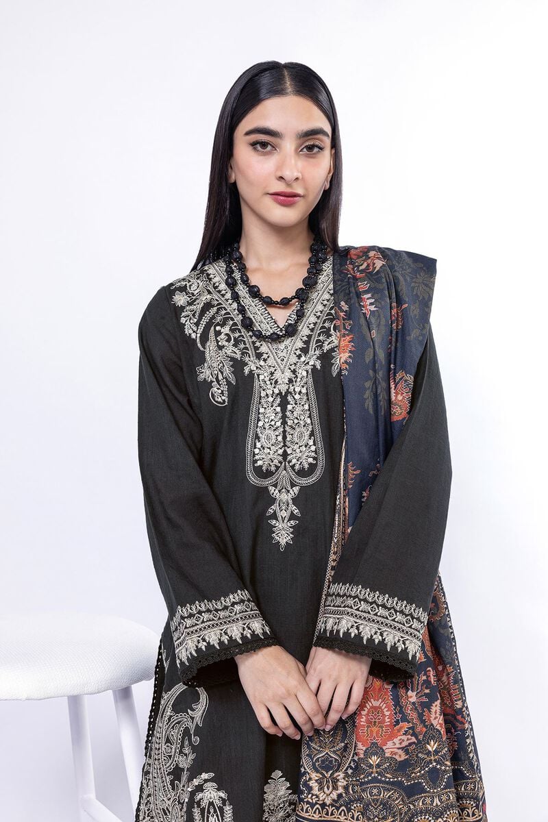 Khaadi | My Winter Mood | DK18 M Black Khaddar