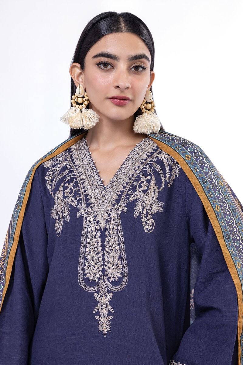 Khaadi | My Winter Mood | DK18Z L Dark Lavender Khaddar