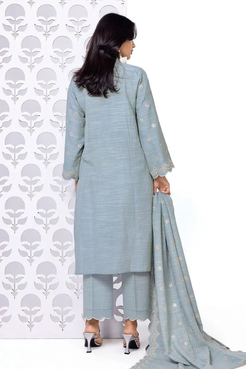 Khaadi | My Winter Mood | DKN03 S Pale Sky Blue Khaddar