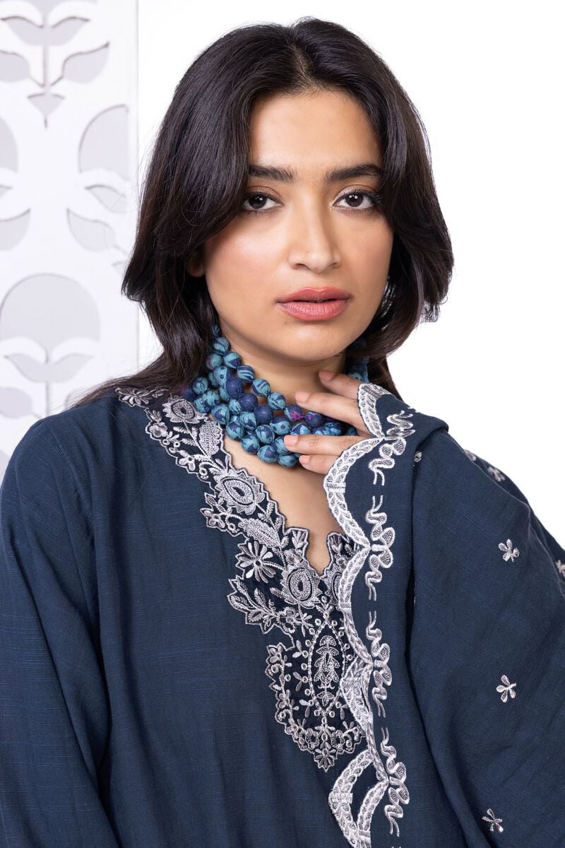 Khaadi | My Winter Mood | DKN06 M Navy Blue Khaddar