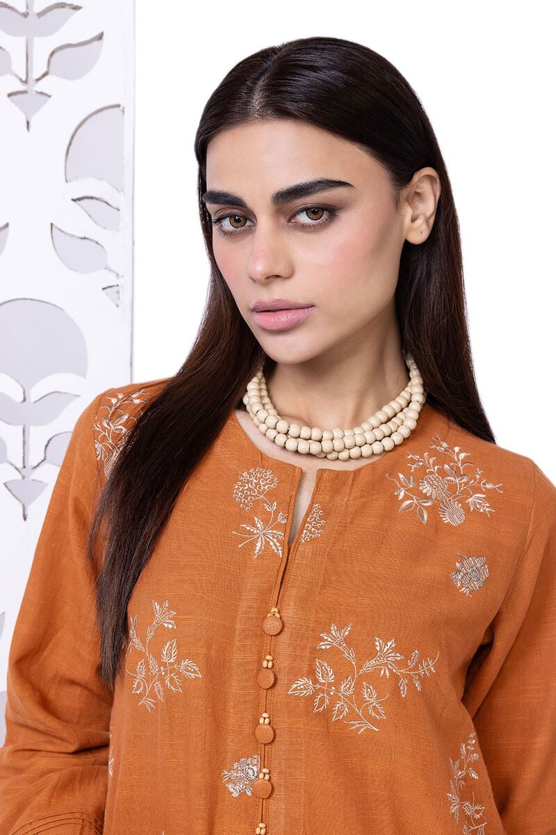 Khaadi | My Winter Mood | DKN08 M Rust Brown Khaddar